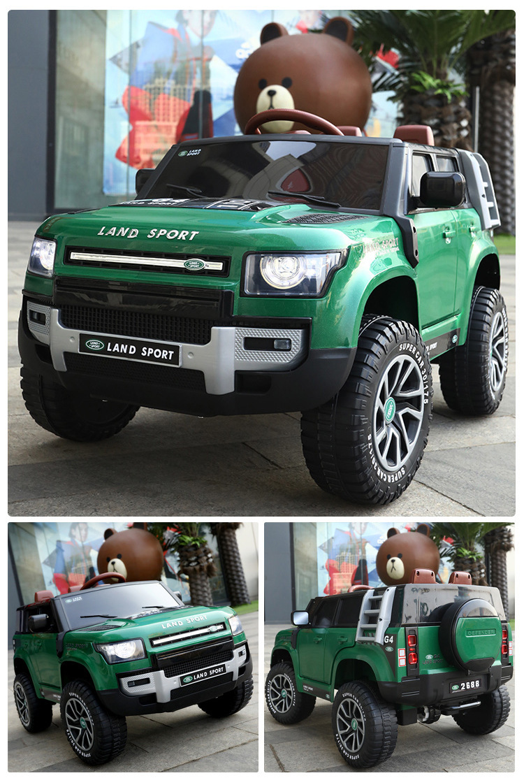 Coche eléctrico para niños vehículo todoterreno grande con tracción en las cuatro ruedas con control remoto coche de juguete para niños portátil