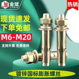 厂家销售 国标膨胀螺栓 镀锌拉爆螺丝 膨胀螺丝 M6M8M10M12M14