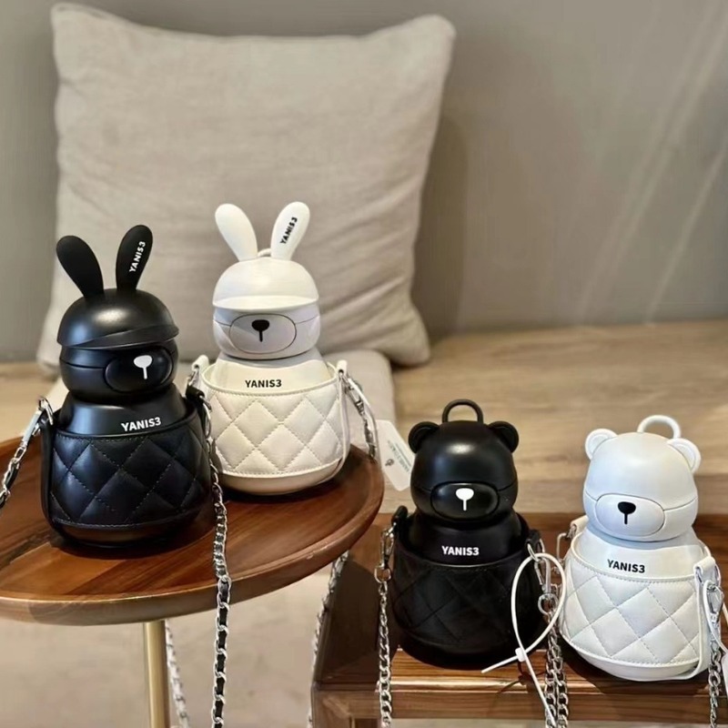 Yanis3注文価格変更可可兎可熊316ステンレス保温カップかわいい少女心大腹カップジェーン|undefined