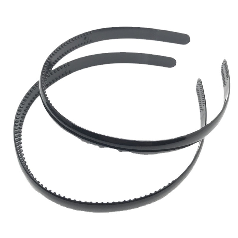 Plástico 1,2 brillante pintura negra Placa de luz onda diadema hebilla de cabeza un yuan dos yuanes tienda de accesorios de cabeza suministro