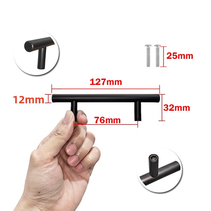 Ручка мебельная DASF A17 PLUS 76мм, черный