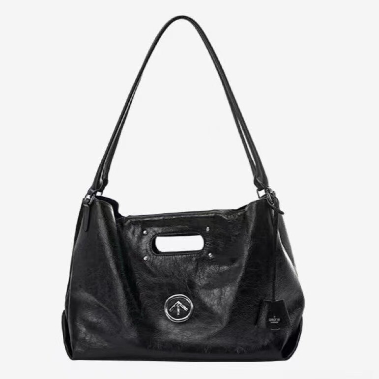 2026 New Model G乐 Carry Tote Bag Large Capacity Commuting Vegetable-Tanned Leather Handbag Shoulder Crossbody Soft Bag