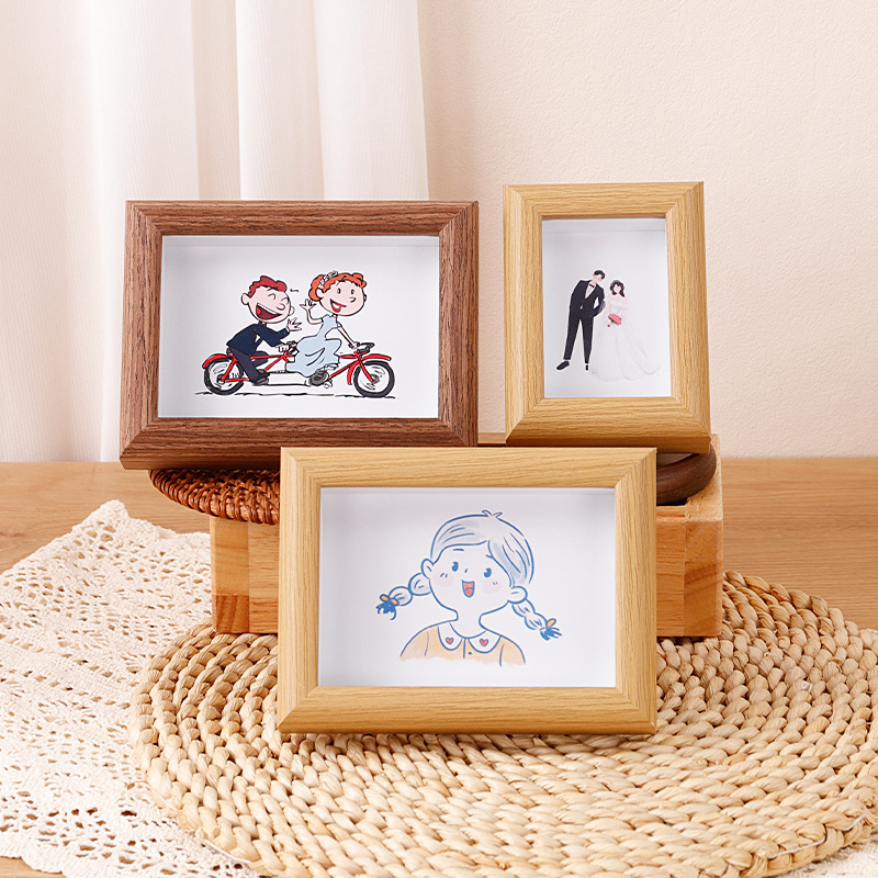 Mini 100 RMB 3-inch Photo Frame Set Table Couple Wedding ID Photo diy Poly Hollow Picture Frame Ornaments