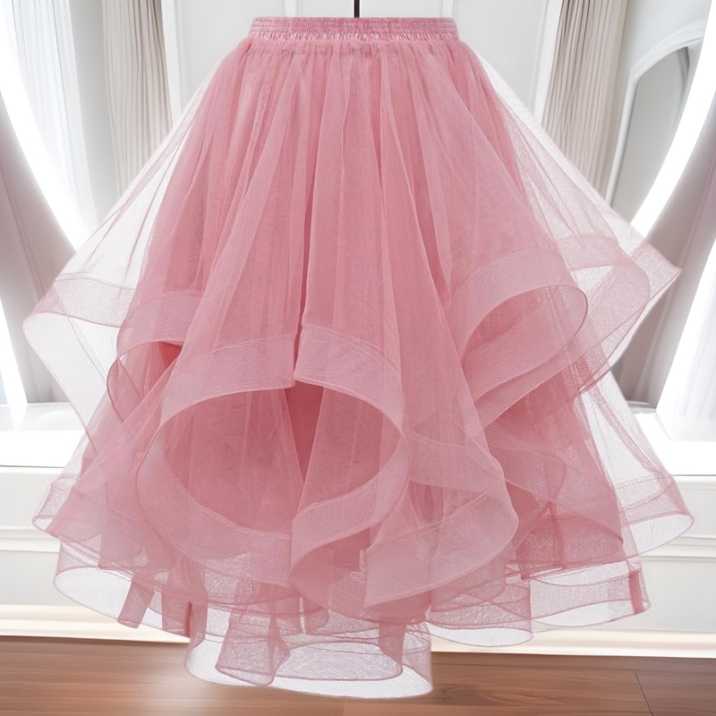 Cross-border Direct Supply Amazon Mesh Skirt Latin Dance Dress Ball Dress Ballet Fishtail Mid-length Tutu Dress