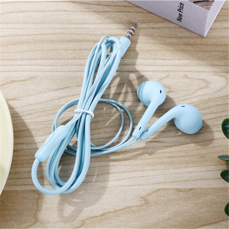 Color macaron transfronterizo U88 en la oreja con cable estéreo Control de auriculares con micrófono U19 auriculares deportivos para estudiantes