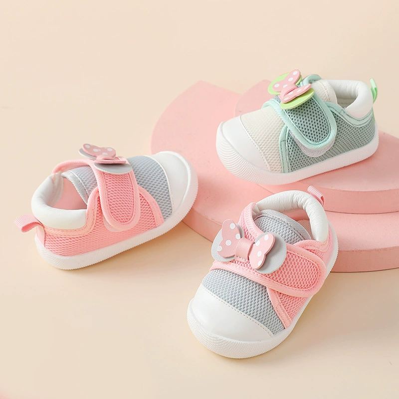 Детская обувь Женская 6-12 месяцев, весна и осень, детская обувь для малышей От 0 до 1 года 2 туфли принцессы, нескользящая детская обувь с мягким дном оптом