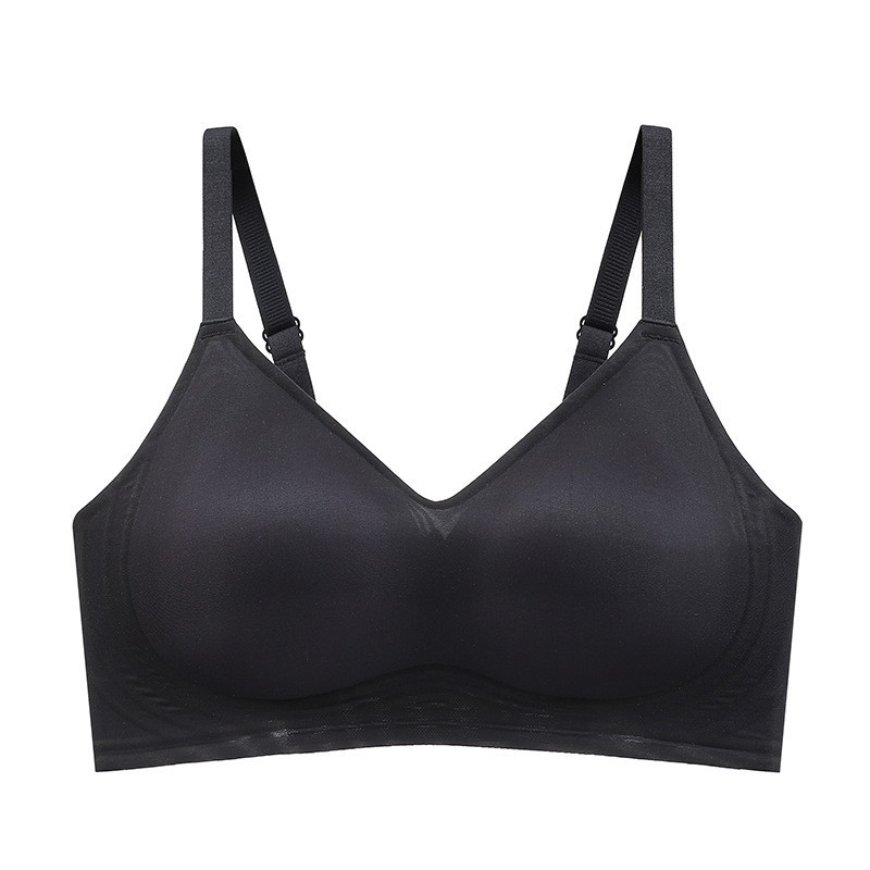 8053 Sujetador de copa fija ultrafino sin costuras con sensación fresca, soporte superior de sensación cero en verano, pechos grandes, ropa interior de soporte pequeño, una pieza