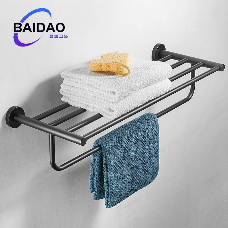 Set of 304 Stainless Steel Towel Rack Bathroom Toilet Storage Rack Bath Towel Rack Bathroom Pendant Five-Piece Set Storage