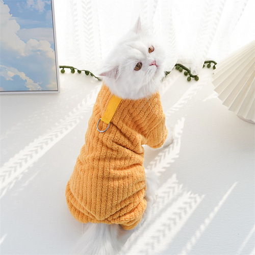 Dog clothes winter thickened warm pet cat clothing dog four-legged clothing Teddy Corgi cat