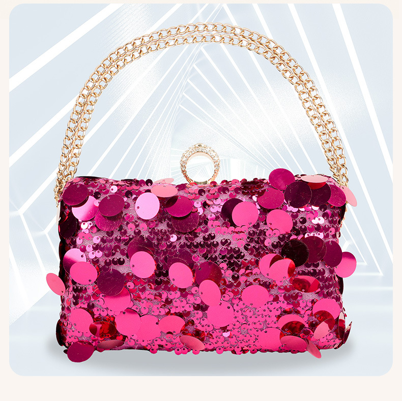 Women's Plastic Bead Material Solid Color Basic Square Lock Clasp Evening Bag display picture 1