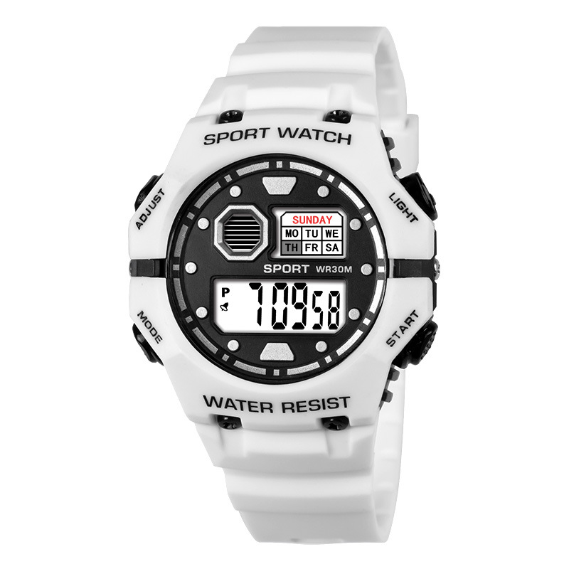 Reloj electrónico de sincronización de deportes al aire libre simple para hombres y mujeres de moda alarma luminosa multifuncional reloj electrónico fábrica al por mayor