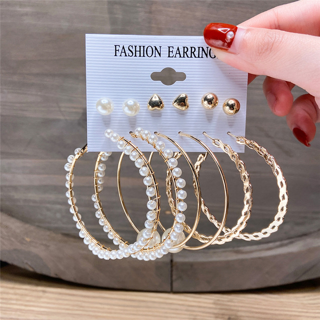 17KM-Trendy-Gold-Metal-Earring