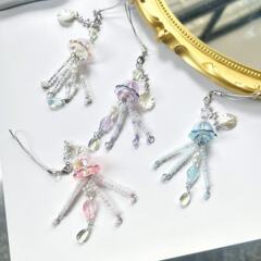 オリジナルクロスボーダークラゲ桜ペンダントストラップストラップビーズ星貝殻キーホルダー
