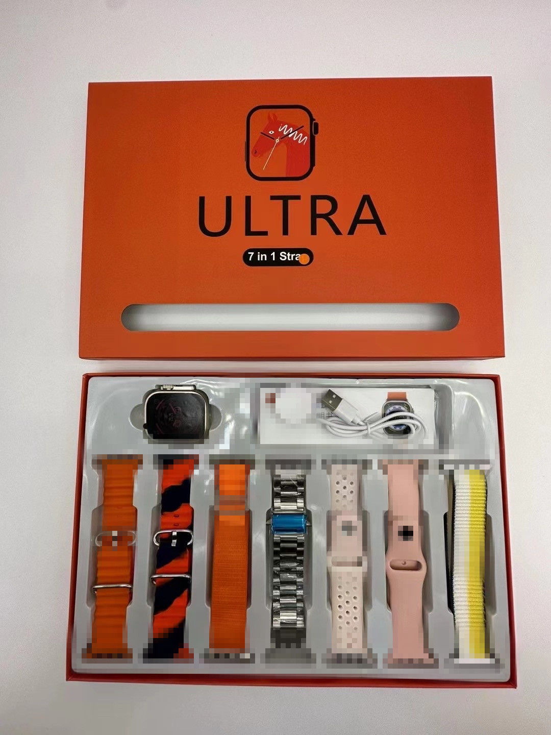 Ultra7in1 llamada Bluetooth reloj inteligente 7 unidades traje de carga inalámbrica recordatorio de Salud del ritmo cardíaco reloj deportivo