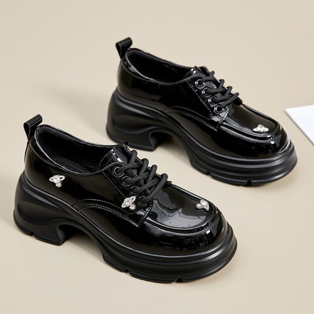 포시즌 패션 고품질 플랫폼 올 매치 로퍼 편안한 여성 캐주얼 신발 여성 가죽 신발