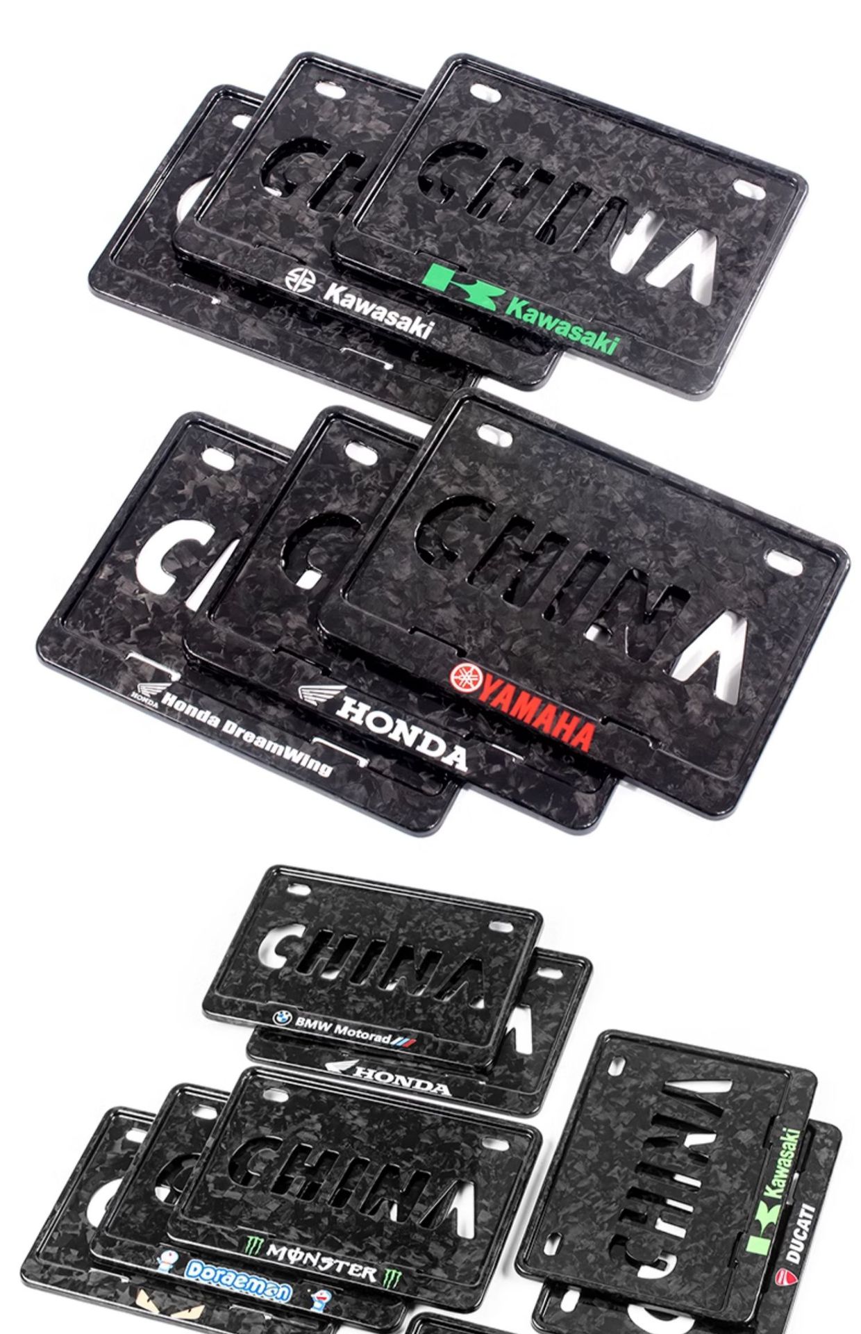 Suitable for Motorcycle Rear License Plate Frame, Vehicle Number Plate Frame, Shockproof Motorcycle Aluminum Alloy Yamaha Pedal Book