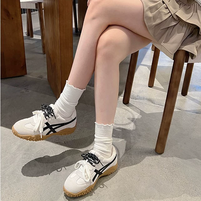 [2025新款秋厚底德训鞋女秀气时尚轻便防滑休闲运动鞋女百搭阿甘鞋]