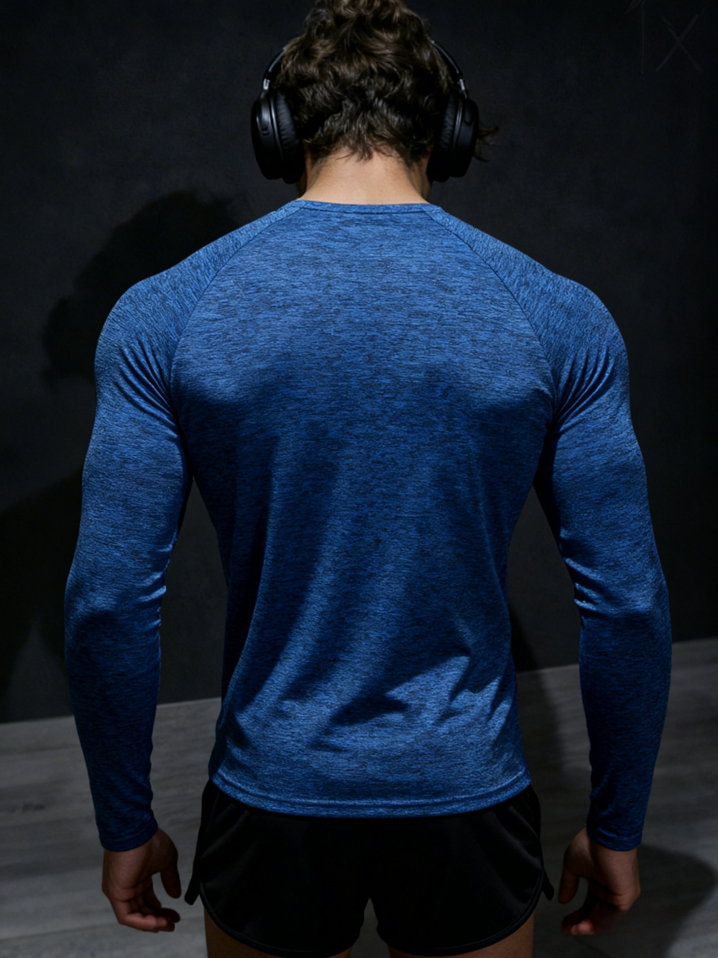 Men's Long Sleeved Sports Bodysuit Quick Drying Yoga Wear Top Tee_viptrois.com