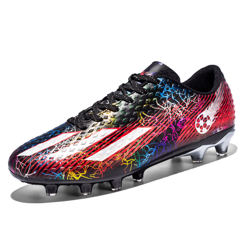 Nuevos zapatos de fútbol Messi transfronterizos al por mayor entrenamiento de entrenamiento de carreras TF largo de clavos jóvenes fábrica directa