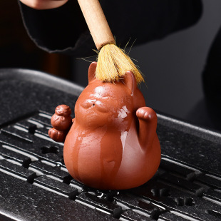 Tea pet decoration purple sand lucky cat boutique lucky kitten tea play tea art nourishing tea table decoration tea set accessories