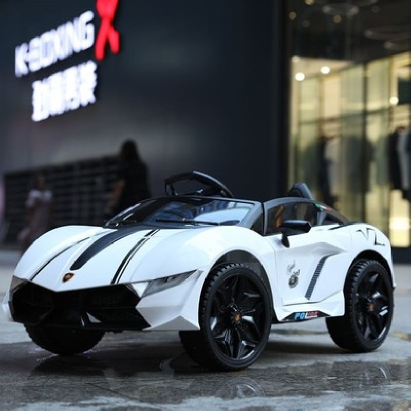 Coche eléctrico para niños, coche de control remoto de cuatro ruedas para niños, coche de juguete con batería recargable y conducción autónoma, doble batería, doble tracción.