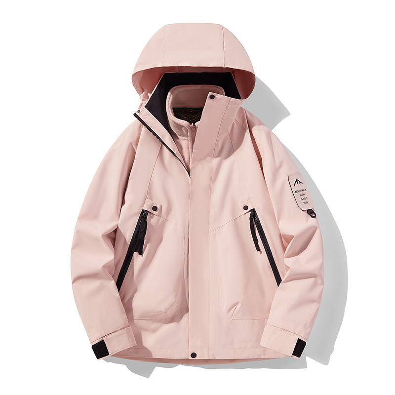 新款冲锋衣女三合一防风防水户外登山服男可拆卸外套团购定制logo|undefined