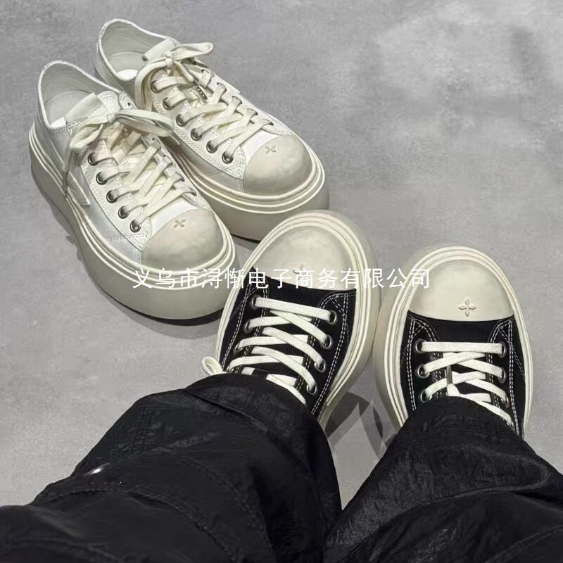 Smfk Cross-Pattern Distressed Shoes 2026 New Model White Sneakers for Women Adult Canvas Shoes in Stock Lightweight Comfortable Height-Increasing Shoes Smfk Cross-Pattern Distressed Shoes 2026 New Model White Sneakers for Women Adult Canvas Shoes in Stock Lightweight Comfortable Height-Increasing Shoes