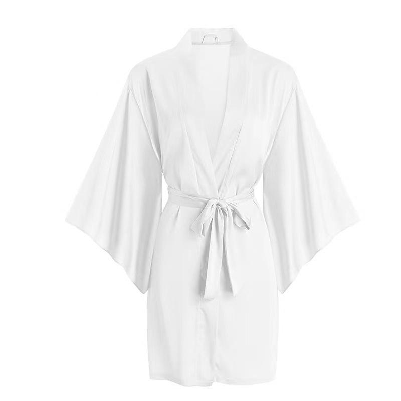 Pure white single robe 6025-1
