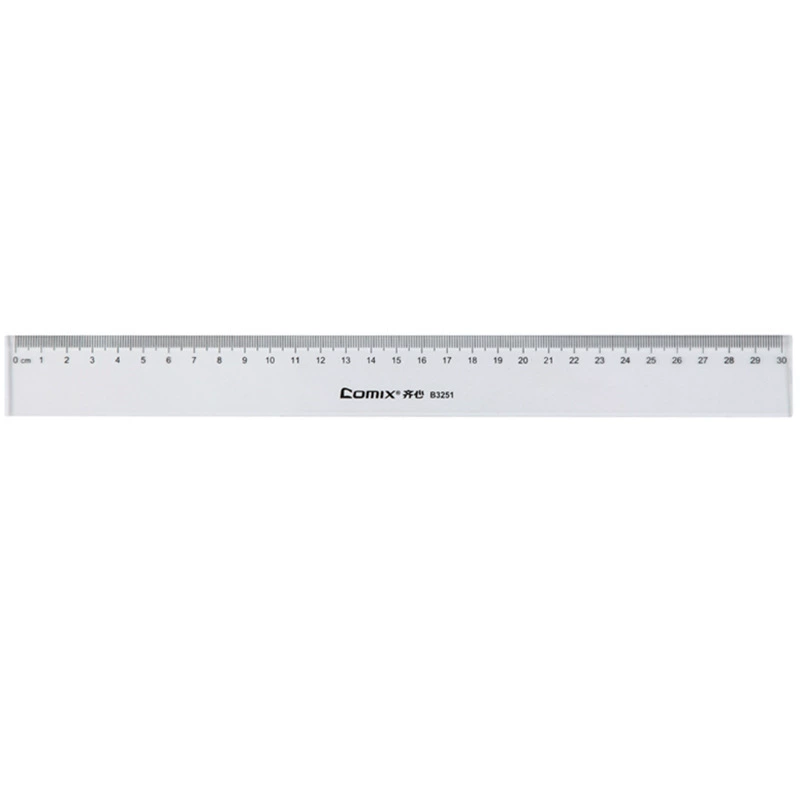 Qi Xin B3251 precision scale direct foot 30cm transparent learning office examination