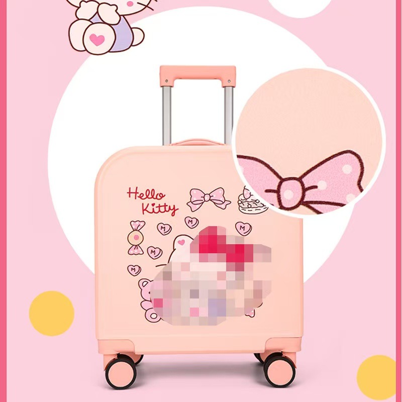 24 años de nuevo modelo de maleta de niños dibujos animados, caja de tracción de ruedas universales, caja de embarque de almacenamiento de gran capacidad en stock