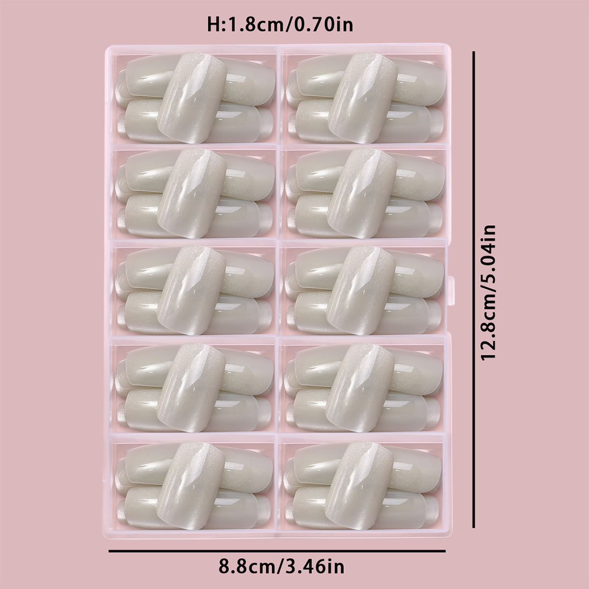 Ojos de gato explosivos transfronterizos 120 piezas de uñas para uñas en caja