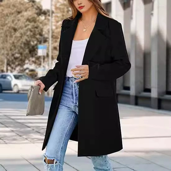 Демисезонная шерстяная куртка, пальто, кардиган, больших размеров, Aliexpress, Amazon