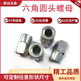 异形圆柱六角螺母  加厚连接螺母 非标五金螺丝  工厂可定制尺寸