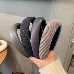 韓国版の灰色系の気質の布芸の春夏の高い頭の頂のカチューシャは外出して髪のカチューシャの少女の髪飾りのカチューシャを抑えます。