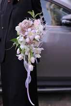 郁金香花束新娘假花影楼结婚手捧花花成品摄影花白色拍照旅拍