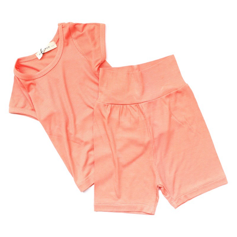 2023 летняя новая детская одежда minkymom для младенцев, хлопковая яма, тонкие конфеты, многоцветный Домашний набор из 2 предметов