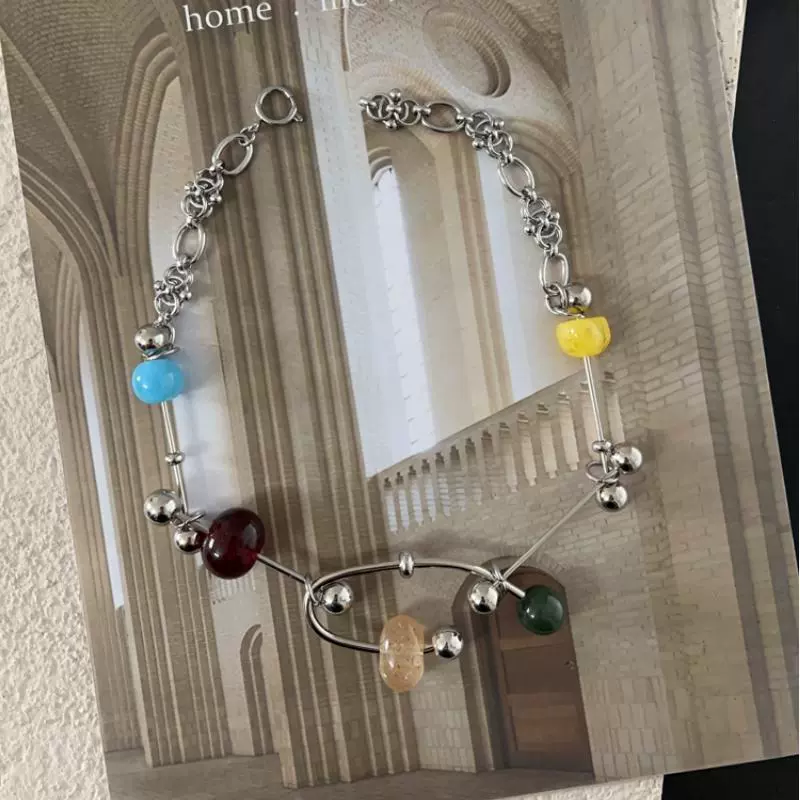 Mixed fresh necklace handmade for men and women, design chain for key bag , material, simple and elegant design
