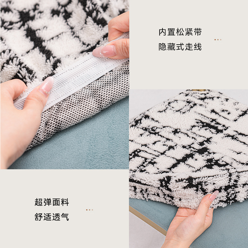 Nuevo tipo transfronterizo de silla de terciopelo de algodón con cubierta a prueba de polvo y desgaste, cubierta de silla antideslizante, cubierta de silla de terciopelo de espessamiento doméstico