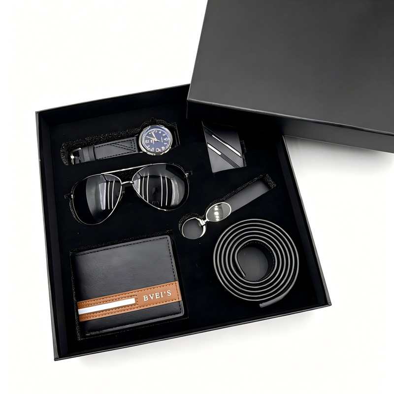 Premium Gift Set: Belt + Wallet + Watch + Sunglasses, Ideal Gift Choice, Direct Sales from the Manufacturer, Cross-Border Supply