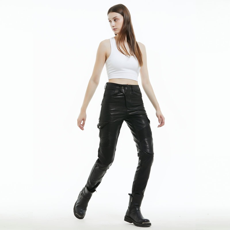 VOLERO motocicleta montar pantalones multi-Bolsa de ropa de trabajo de carreras impermeable anti-caída Pantalones mujer Caballero motocicleta casual pantalones de cuero