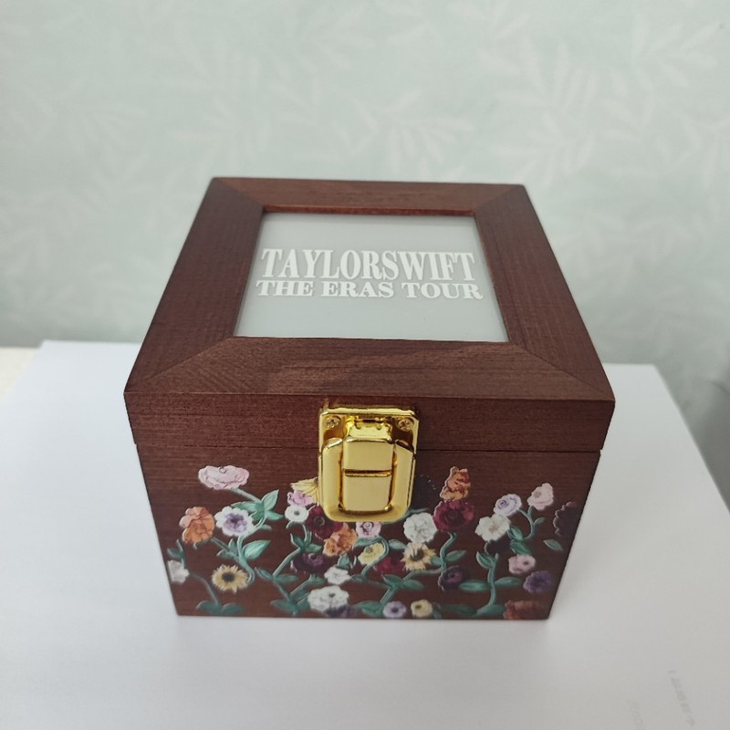 木製フリップトップジュエリーボックス透明カバーブレスレットネックレス収納ディスプレイボックスロック付きジュエリーダスト収納ボックス|undefined