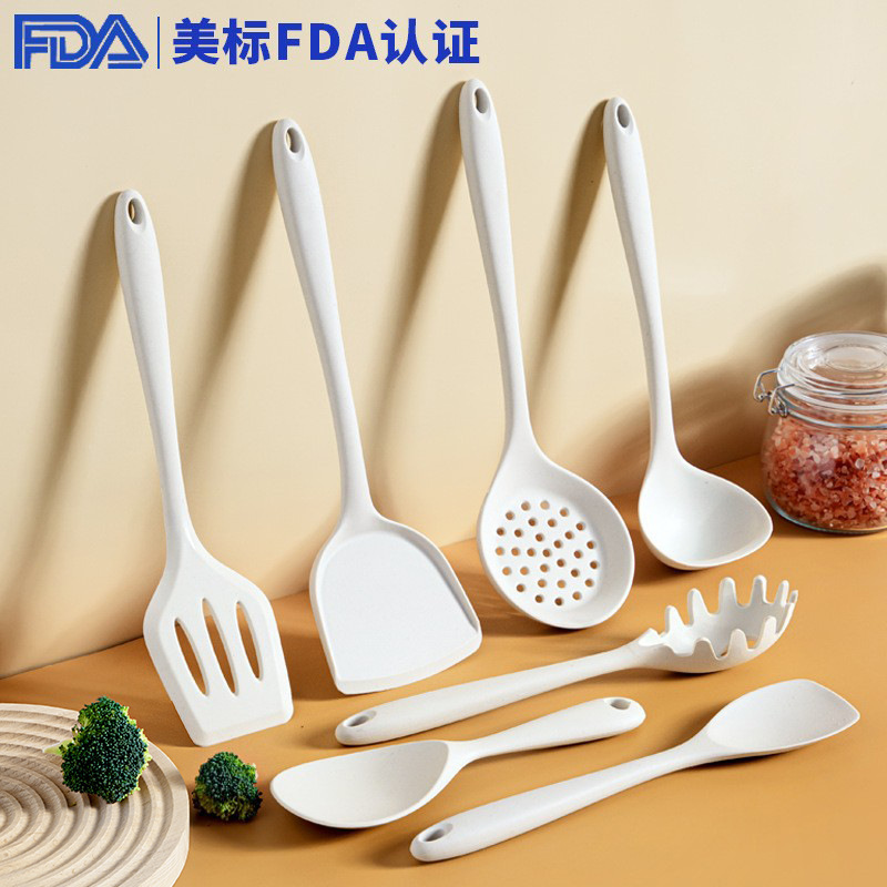 Silicone shovel non-stick pan special cooking shovel drain soup spoon kitchenware suit high temperature resistant food grade silicone spatula Silicone shovel non-stick pan special cooking shovel drain soup spoon kitchenware suit high temperature resistant food grade silicone spatula