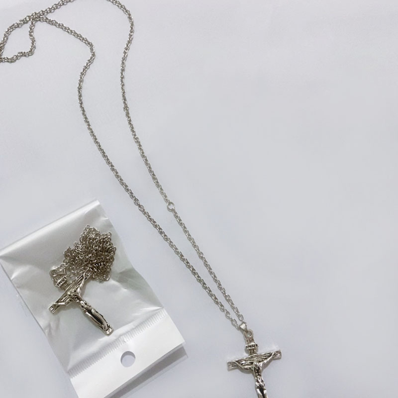 Collana New Cross da uomo, girocollo, personalità, maglione hip hop, ciondolo lungo, catena per clavicola, donna_voghion.com