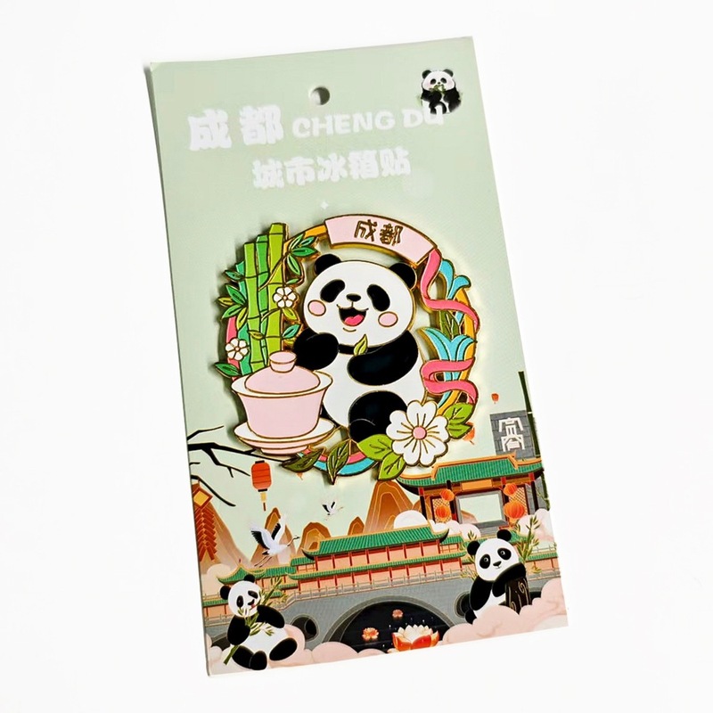 在庫あり 文化的で創造的な金属製冷蔵庫マグネット 中国都市 ドゥオイン（抖音）インスタグラム 新作 立体マグネット 成都 青島 冷蔵庫マグネット|undefined