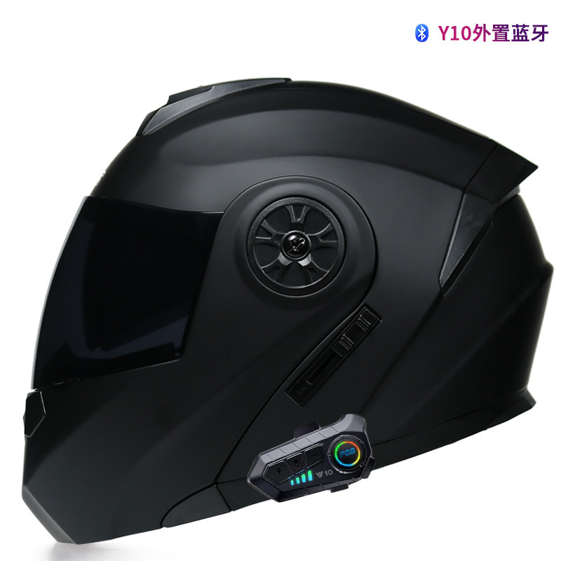 차 거울 Y10 외부 블루투스와 벙어리 블랙