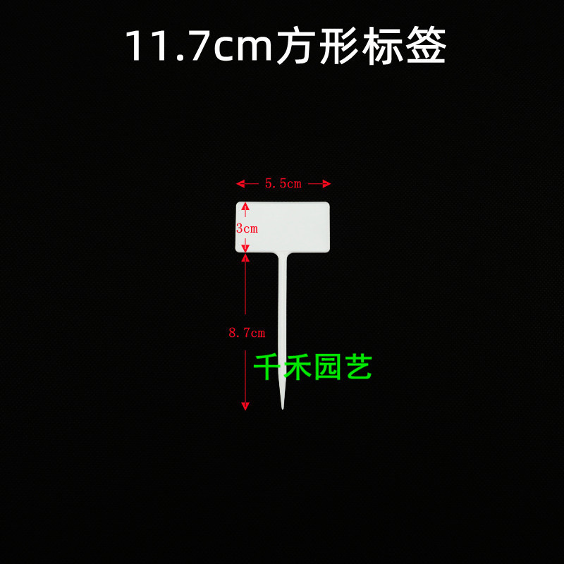 White 11.7cm square label