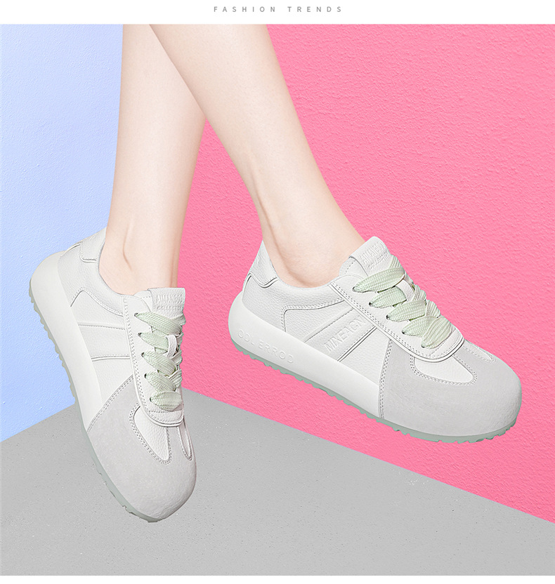 Giày sneaker nữ da thật lưới mỏng đế dày mũi tròn phong cách thể thao hè 2025 — JST 7115-1 trái cây xanh, JST 7115-1 màu vàng chi tiết 12