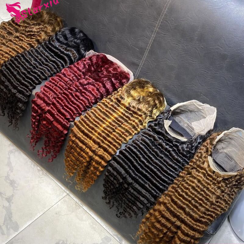 12A deep wave factory wigsfellフロンタル本物の髪のレースのヘッドカバークロスボーダー欧米|undefined