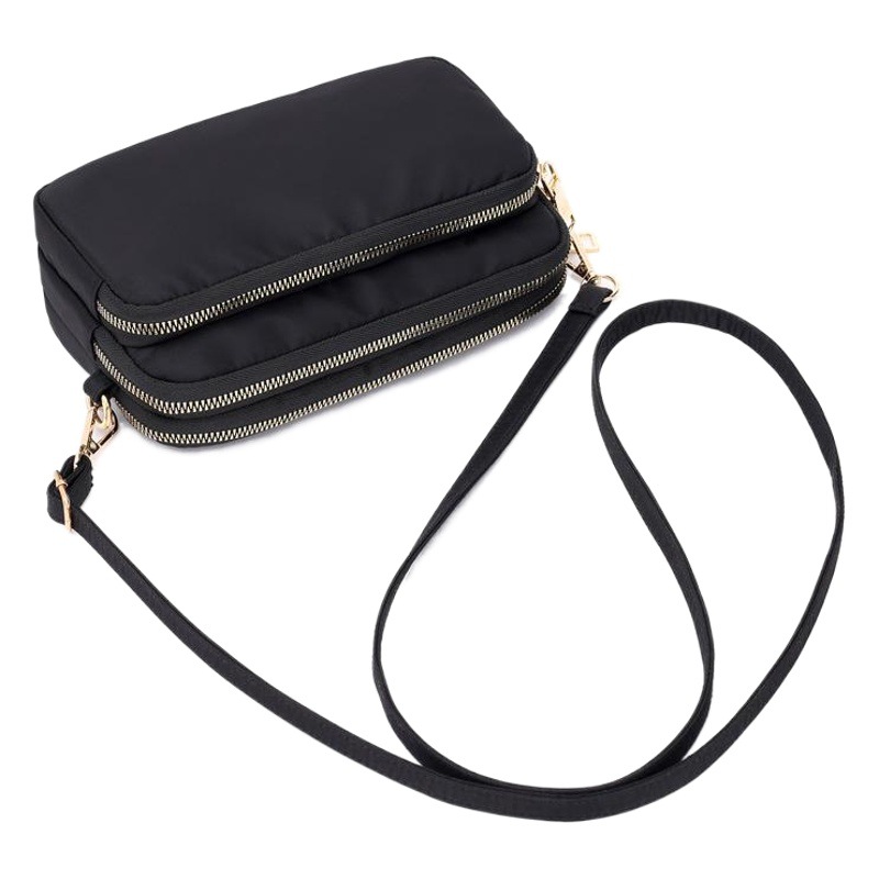 Lightweight Shoulder Bag Women's Fashionable Hand-held Small Square Bag Waterproof Nylon Cloth Bag Large Capacity Mobile Phone Coin Purse