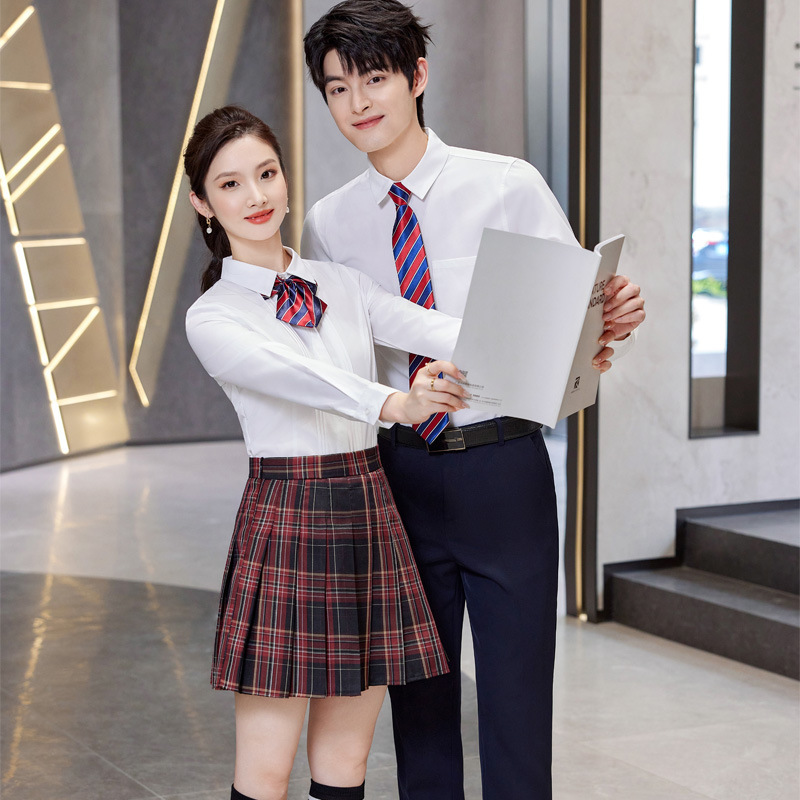 Men's and Women's Professional Work Shirts, Pleated Skirts, Recitation Student Choir Performance, Graduation Class Uniforms, School Uniforms, Jk Uniforms
